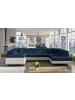 MF Design Lavin Recamiere Rechts in Navyblau -  (L) 340 x (B) 340 x (H) 90 cm