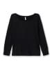 sheego Sweatshirt in schwarz