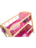roba Happy Fee Puppenetagenbett – natur, mit Textilausstattung & Blume