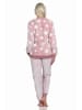 NORMANN langarm Schlafanzug Bündchen Sterne Coralfleece - 76763 in rosa