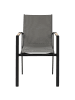 Beliani 6er-Set Gartenstuhl BUSSETO in Schwarz/Grau/Braun