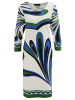 Aniston SELECTED Jerseykleid in weiß-marine-grün-royalblau-dunkelgrün-hellblau