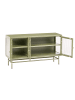 Beliani Vitrine DEVON in Grün - (W) 115 x (H) 64 x (L) 35 cm