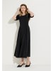 More & More feminines Baumwollmix- Maxikleid in black