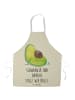 Mr. & Mrs. Panda Schürze Avocado Schwangerschaft mit Spruch in Gelb Pastell
