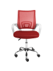 Beliani Bürostuhl SOLID in Rot/Silber/Weiß - (W) 60 x (H) 88 x (L) 60 cm