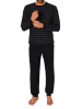 NORMANN langarm Frottee Schlafanzug Pyjama Bündchen - 83313 in anthrazit