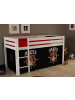 58 aufm Kessel KINDERBETT Karolina 210x114x106 Massivholz Weiß Textilset Pirate
