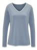 Vivance by Lascana V-Ausschnitt-Pullover in blau-hellblau