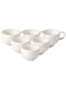 Villeroy & Boch 6er Set Mokka-/ Espressotasse NewMoon 50 ml weiß in weiß