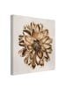 WALLART Leinwandbild - Dahlie Blume Gold Metallic in Gold