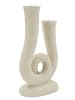 Mauro Ferretti Kerzenhalter aus cremefarbenem Metall, 12 x 7 x 20 cm