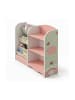 relaxdays Kinderregal in Rosa/ Grün - (B)82 x (H)80 x (T)26 cm