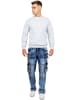KOSMO LUPO Herren Regular Fit Jeans Stonewashed in Blue