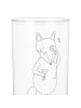 Mr. & Mrs. Panda Trinkglas Fuchs Lord mit Spruch in Transparent