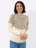 WITT WEIDEN Norwegerpullover in champagner-feige-gemustert