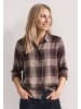 Street One Langarm Hemdbluse mit Karomuster in Sanded Amber
