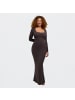 CFAB Maxi-Kleid in Aschbraun