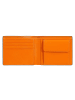 DuDu Up! Geldbörse RFID Schutz Leder 10.5 cm black-orange