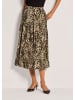 MADELEINE Eleganter Midi-Rock im Animal-Design in caramel / schwarz