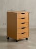 KADIMA DESIGN Rollcontainer 33x64x38cm Buche MDF-Holz, Bürocontainer