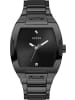 Guess Armbanduhr Phoenix 43 mm Minimalistischer Stil Armband Edelstahl  in schwarz