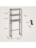 VASAGLE Toilettenregal Barnet in Hellbeige, Schwarz - (B)25 x (H)165 x (T)63 cm