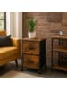 relaxdays Rollcontainer in Braun/ Schwarz - (B)40 x (H)68 x (T)40 cm