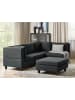 Beliani 5-tlg 4-Sitzer Sofa UNSTAD in Schwarz/Schwarz