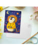 Mr. & Mrs. Panda Postkarte Löwe Astrologie Design ohne Spruch in Weiß