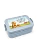 Mr. & Mrs. Panda Bento Box Kuh  Pommes Design mit Spruch in Blau Pastell