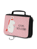 Mr. & Mrs. Panda Beauty Case Einhorn Krankenschwester mit Spruch in Rot Pastell