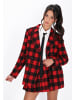 myMo ROCKS Women Blazer in black red check