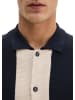 Marc O'Polo MOP Club '67  Knitted Shirt, Striped in Dark Navy