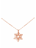 Gemshine Halskette mit Anhänger SCHNEEFLOCKE in rose gold coloured