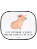 Mr. & Mrs. Panda Sonnenschutz Auto Capybara Blume mit Spruch in Weiß