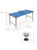 relaxdays Tischtennisplatte in Blau - (B)150 x (H)71 x (T)67 cm