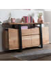 KADIMA DESIGN Sideboard SEMPT Akazie, 175x90x44cm, Highboard, Türen & Schubladen