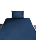 COFI 1453 Einfarbige Bettwäsche 100% Baumwolle in Dunkelblau