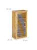 relaxdays Hängeschrank 2 Ablagen in Natur - (B)35 x (H)66 x (T)20 cm