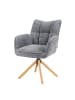 DUBI Möbel 2er-Set: Drehstuhl Mika-Ida in Grau - (B)59 x (H)84 x  (T)66 cm