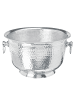 Beliani Dekoschale POMPEII in Silber - (W) 37 x (H) 23 x (L) 37 cm