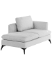 Beliani Chaiselongue SIEVOZ in Grau/Schwarz - (W) 155 x (H) 84 x (L) 85 cm