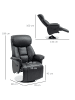 HOMCOM Relaxsessel in Schwarz 80L x 78B x 109H cm