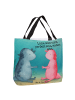 Mr. & Mrs. Panda Tasche Axolotl Liebe Design mit Spruch in Weiß