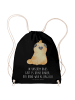 Mr. & Mrs. Panda Gymnastiktasche Mops Krone mit Spruch in Schwarz