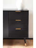 FineBuy Sideboard in Schwarz / Spanplatte / 120x40x80