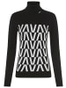Bruno Banani Stehkragenpullover in schwarz-weiß