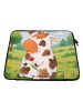 Mr. & Mrs. Panda Laptop Tasche Kuh Design ohne Spruch in Weiß