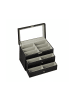 relaxdays Brillenbox in Schwarz - (B)33,5 x (H)22,5 x (T)19 cm